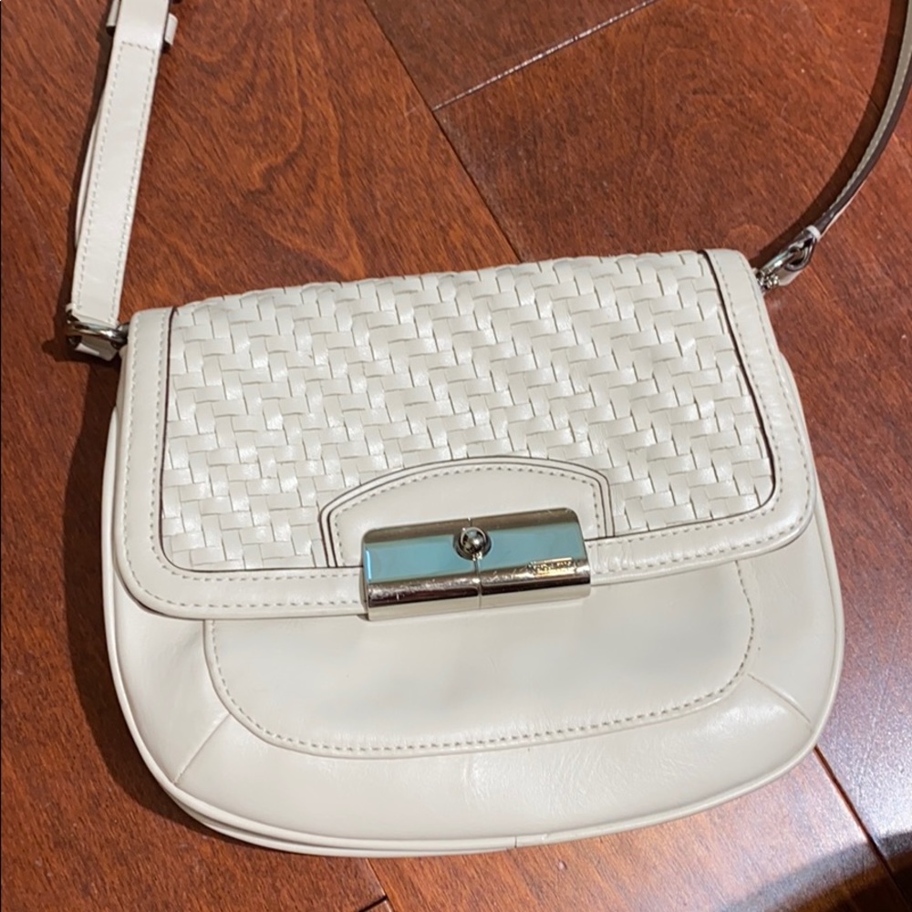 Coach white crossbody bag